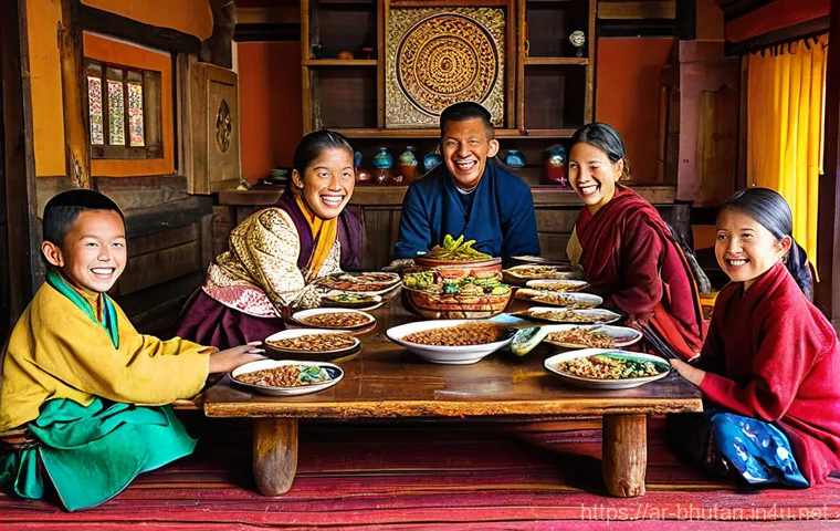 부탄의 공휴일과 기념일 - Tshechu Festival: Masked Dance in a Dzong Courtyard**

A breathtaking, wide-angle shot of a vibrant ...
